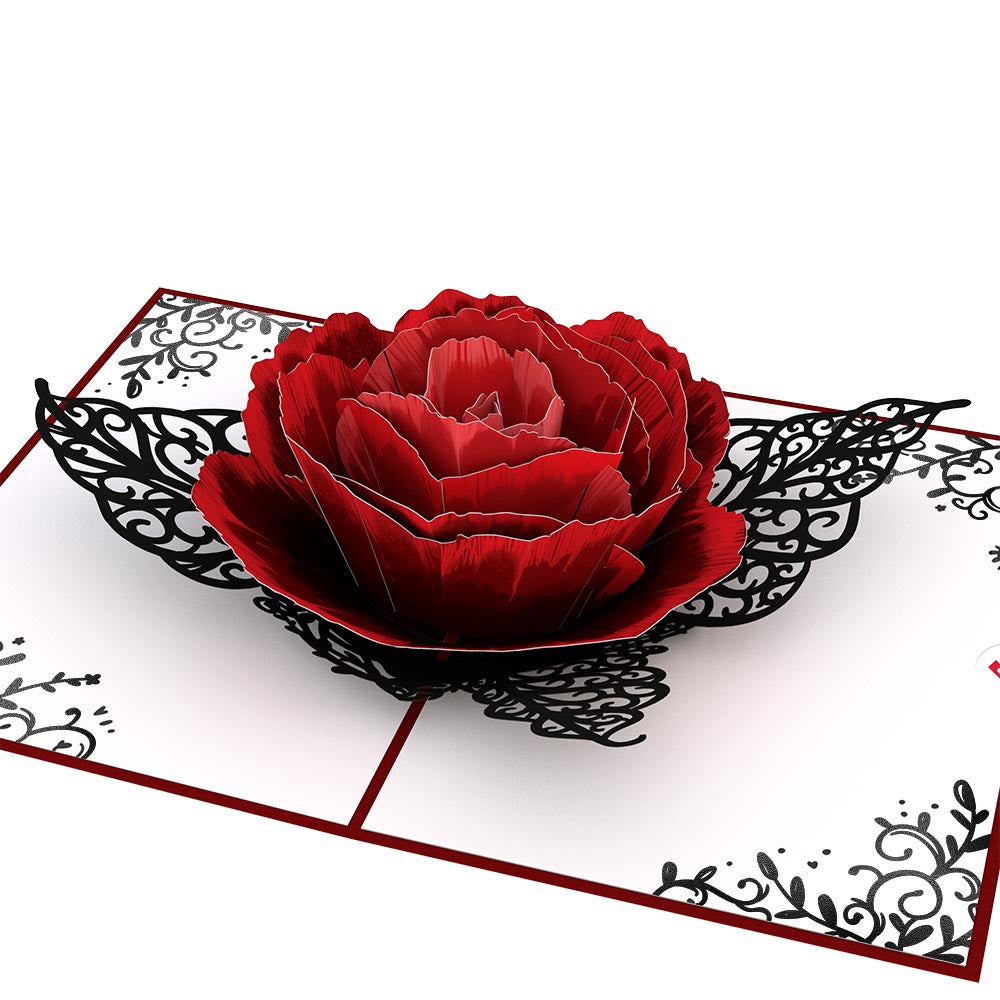 Sticker red rose on roses petals 2
