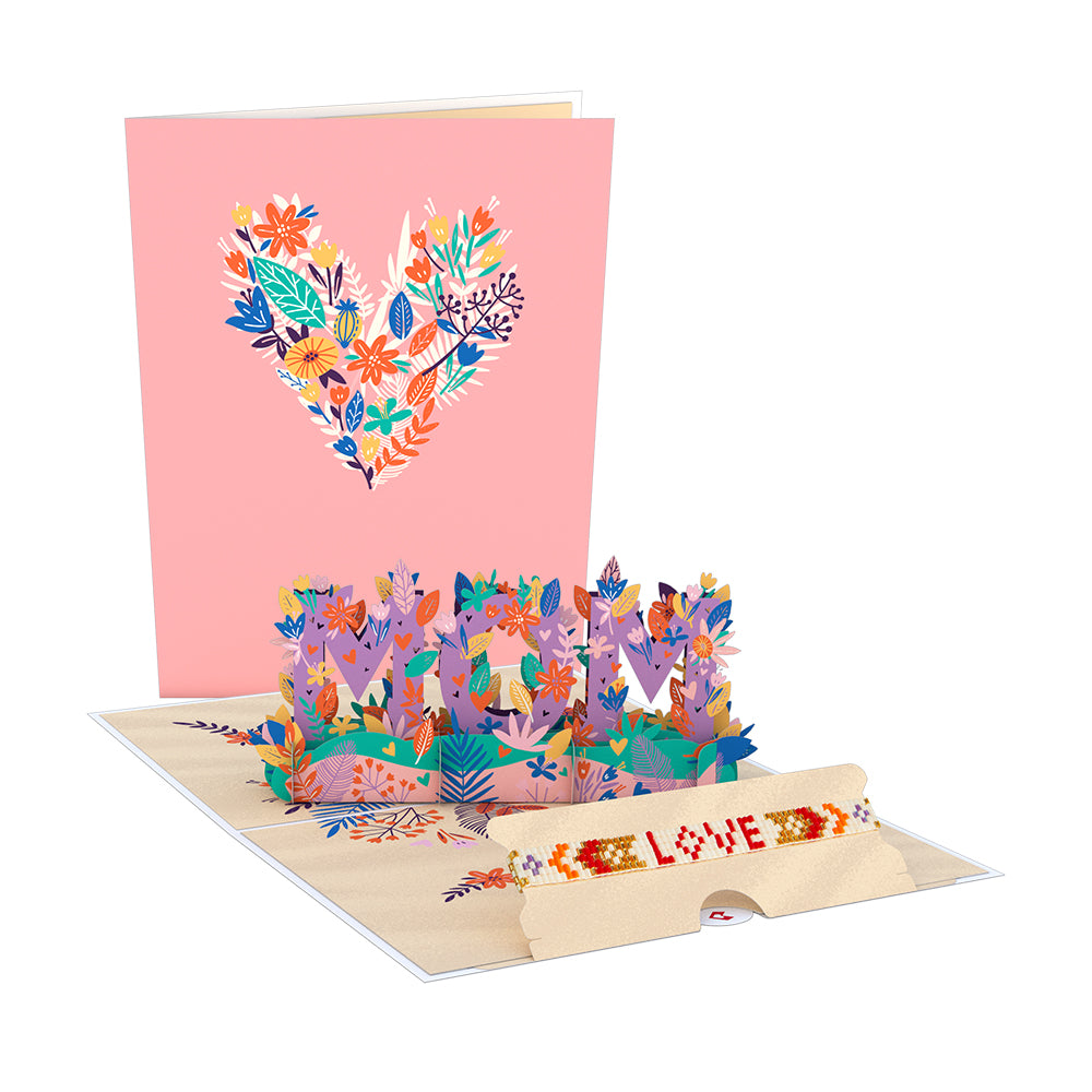 Love for Mom Vibrant Card with Bracelet