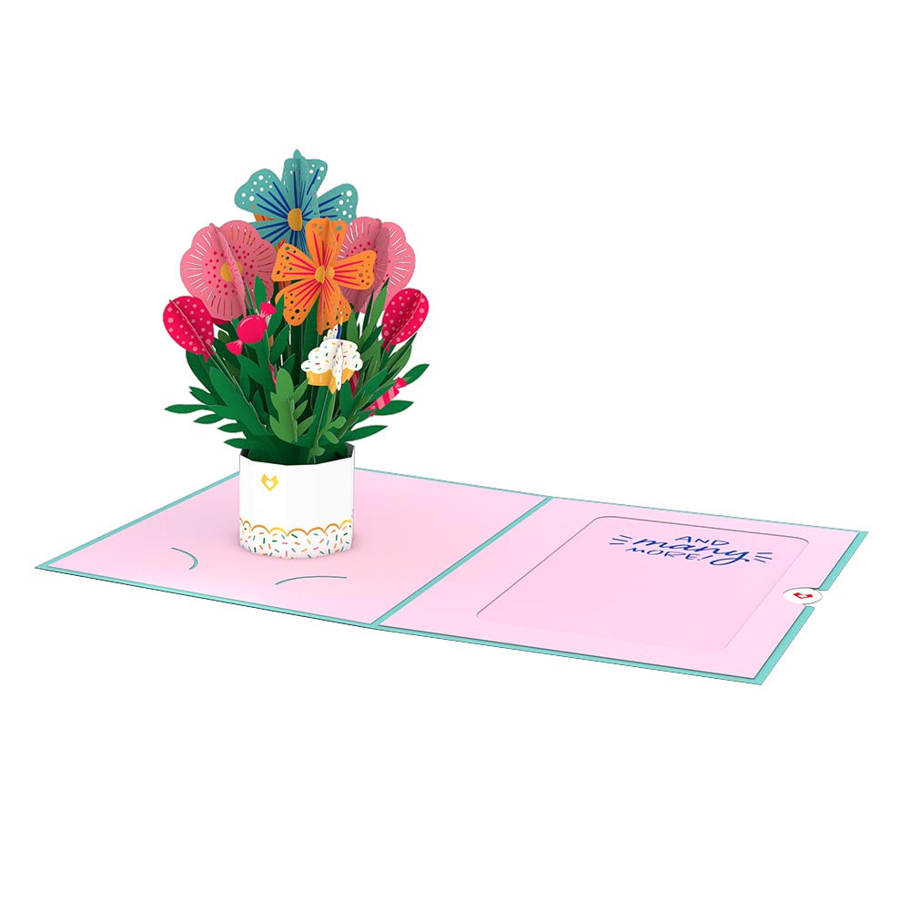 cute mini greeting cards square kids handmade birthday flower gift