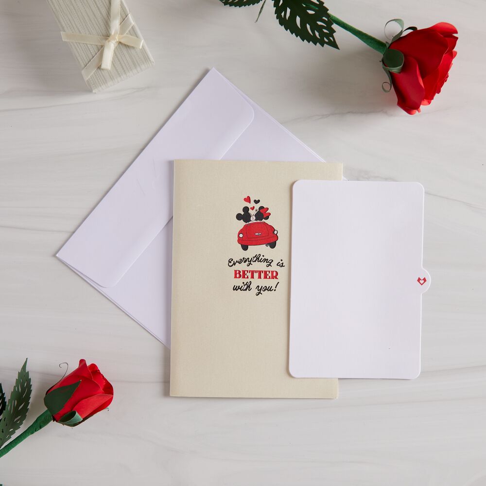 Disney's Mickey & Minnie Everything is Better with You Pop-Up Card