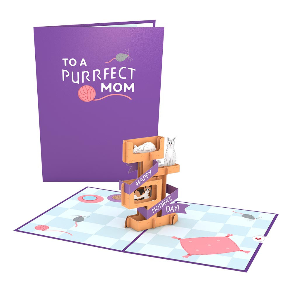 Purrfect Mom Mother's Day Cat Pop-Up Card