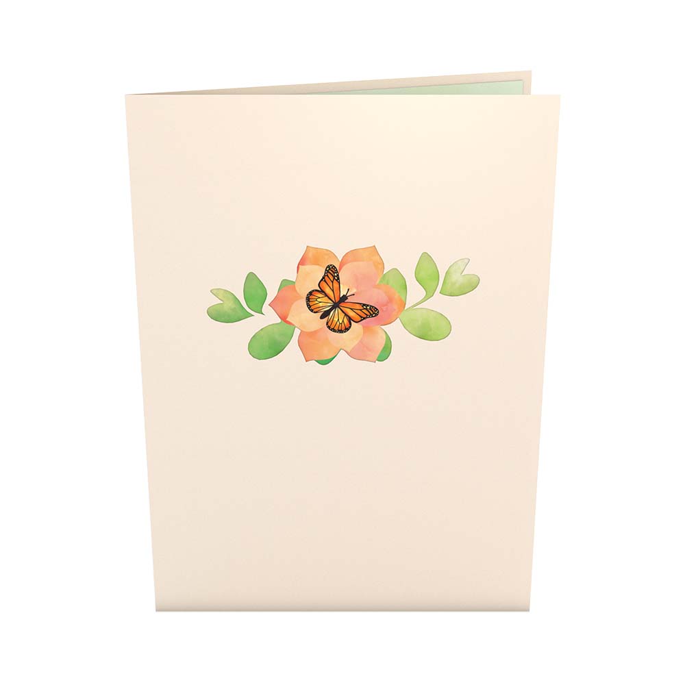 Monarch Butterfly Bloom Pop-Up Card