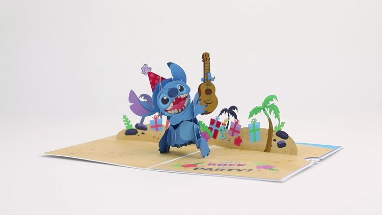 Disney's Stitch Rockin' Birthday Pop-Up Card