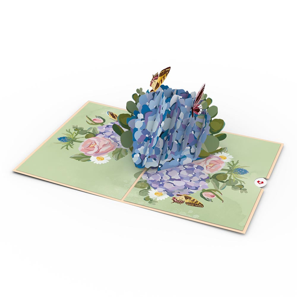 Hydrangea Butterflies Pop-Up Card – Lovepop