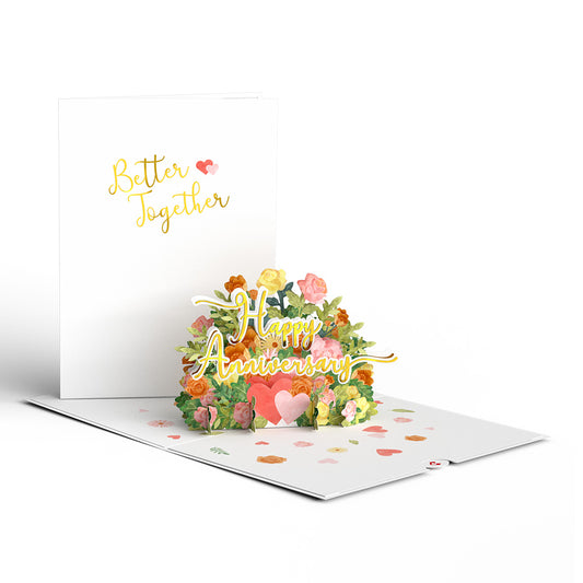 Funny Anniversary Card, Pop Up 3D Old Couple in Love Holding Hands