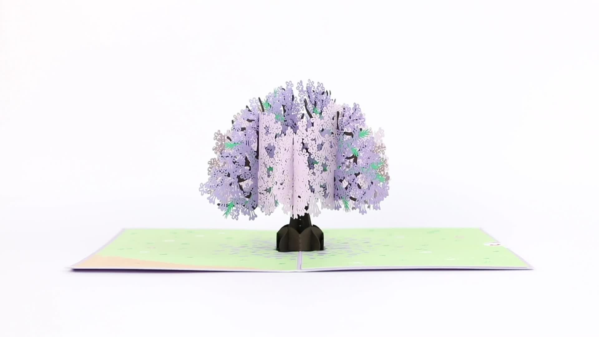 Jacaranda Tree Pop-Up Card