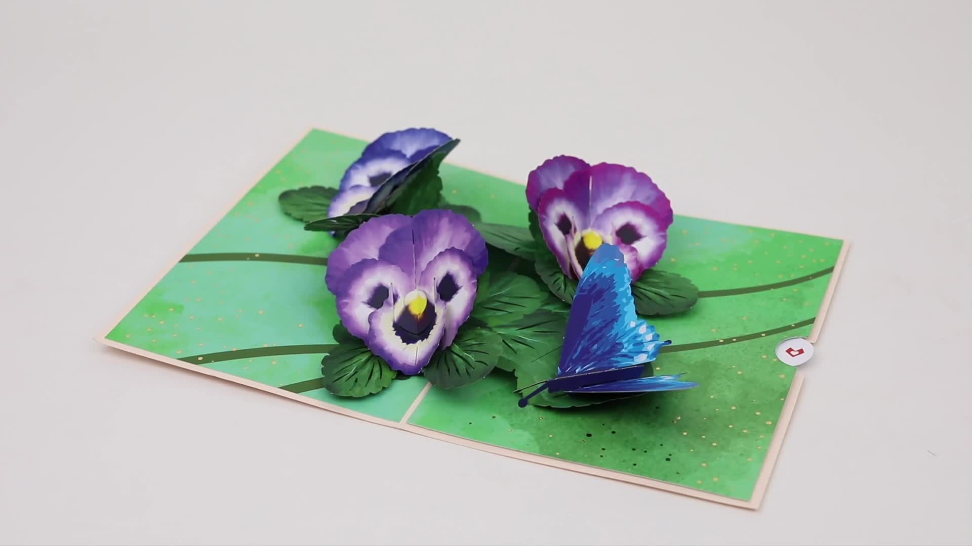 Pansies Pop-Up Card