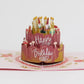 Woodland Gnomes Birthday Cake Pop-Up Card