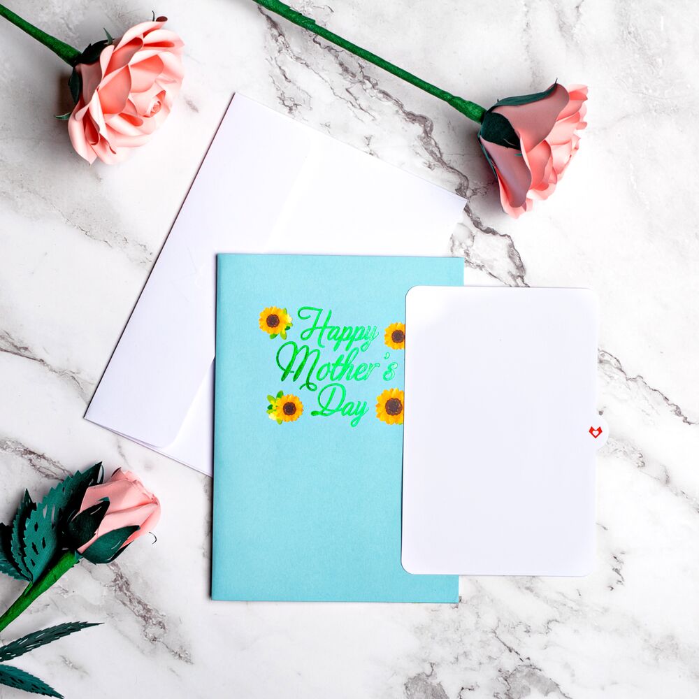 Mother's Day Sunflower Hummingbird Pop-Up Card