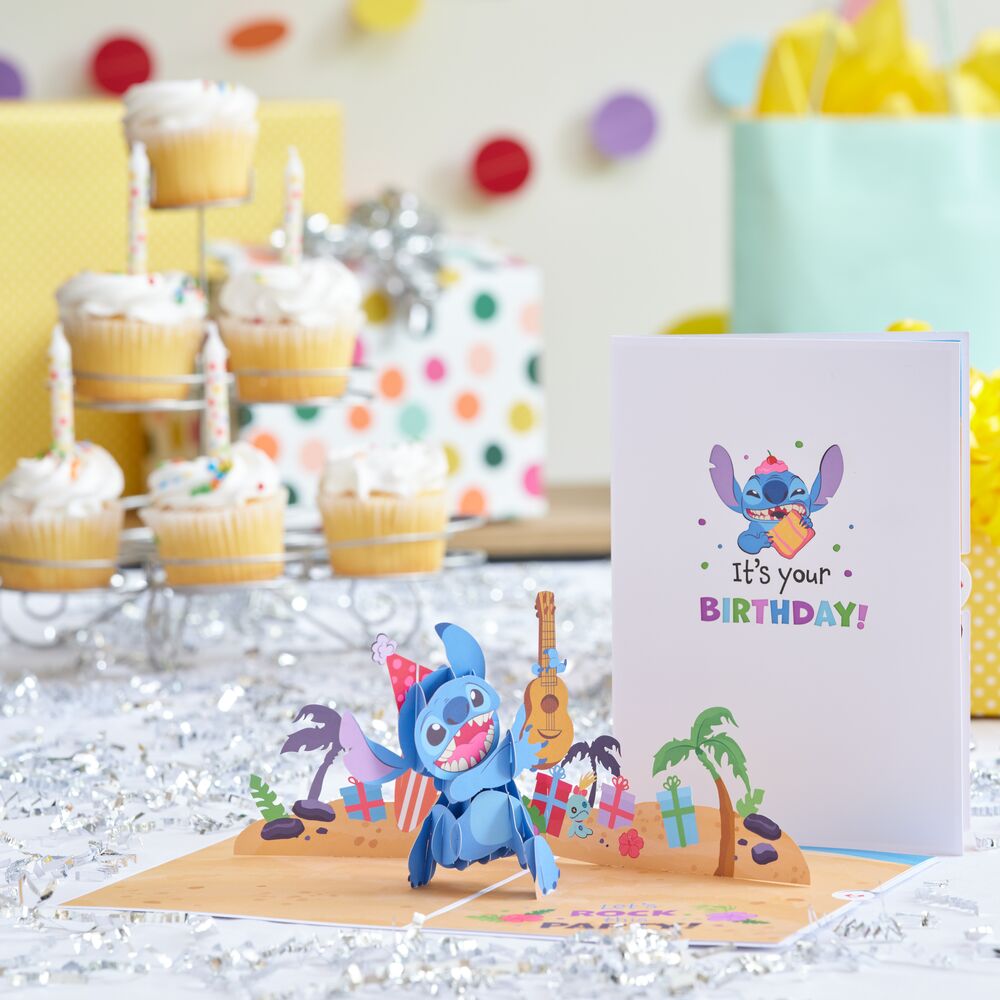 Disney's Stitch Rockin' Birthday Pop-Up Card