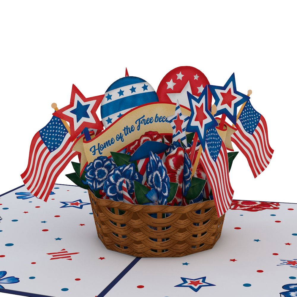 Americana Basket Pop Up Card Lovepop