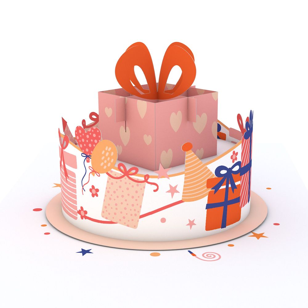 Happy Birthday Card Pop Up Cake 🎂 | Cardsbook.com